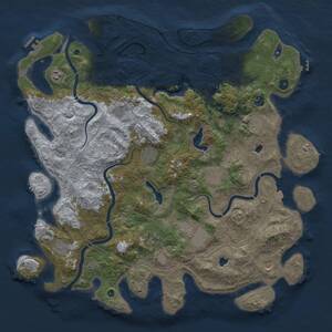 Thumbnail Rust Map: Procedural Map, Size: 4800, Seed: 1021091396, 17 Monuments