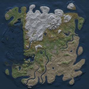 Thumbnail Rust Map: Procedural Map, Size: 5250, Seed: 456473848, 17 Monuments