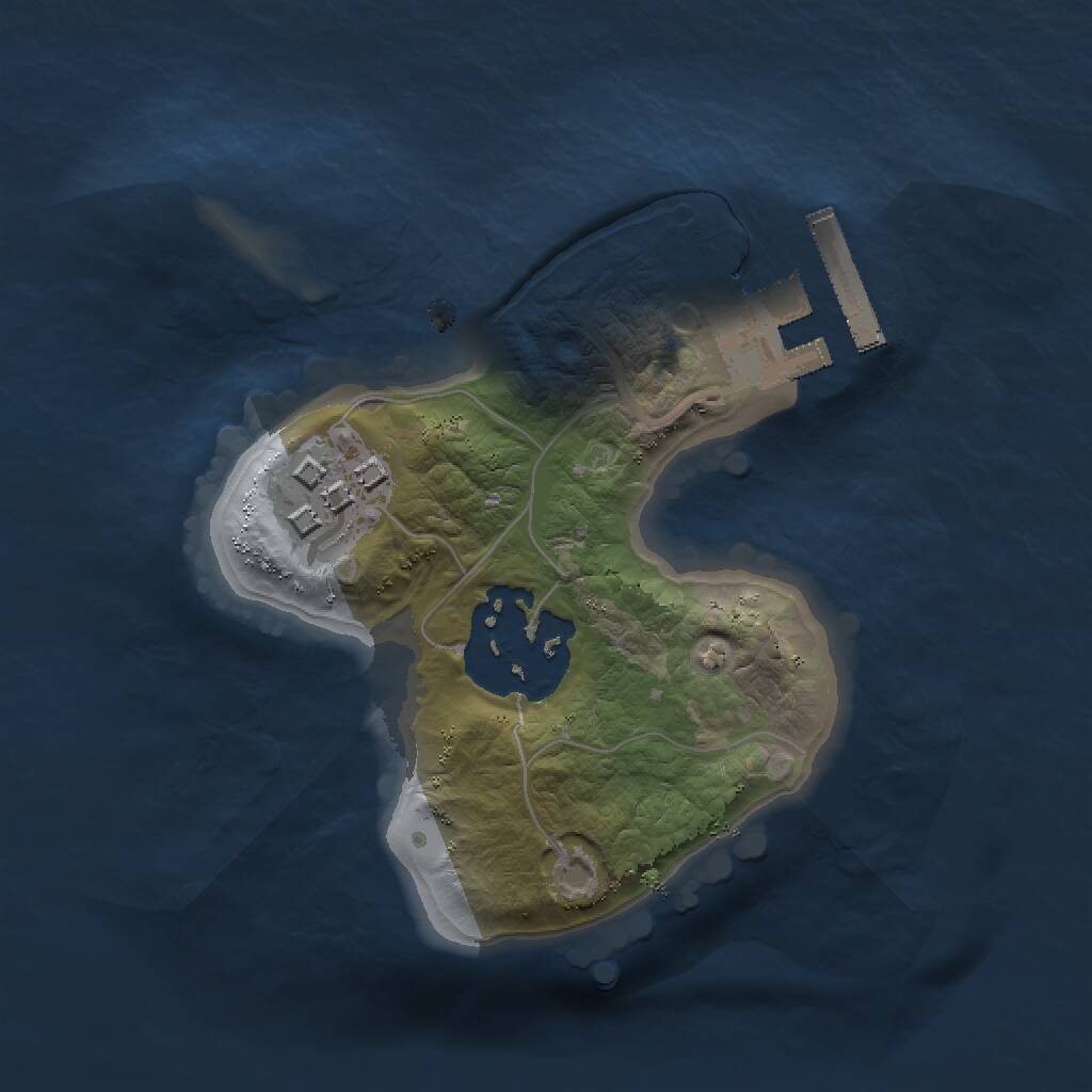 Rust Map: Procedural Map, Size: 1500, Seed: 635196531, 4 Monuments