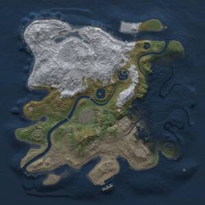 Thumbnail Rust Map: Procedural Map, Size: 3000, Seed: 2072637368, 10 Monuments