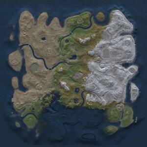 Thumbnail Rust Map: Procedural Map, Size: 4250, Seed: 1081813735, 16 Monuments
