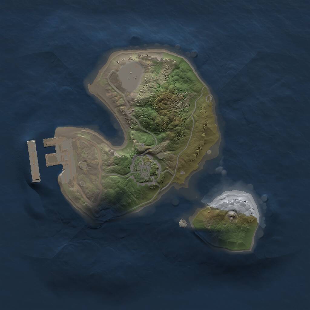 Rust Map: Procedural Map, Size: 1500, Seed: 435678, 3 Monuments