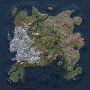 Thumbnail Rust Map: Procedural Map, Size: 3750, Seed: 743271409, 15 Monuments
