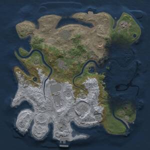Thumbnail Rust Map: Procedural Map, Size: 3500, Seed: 731567754, 14 Monuments