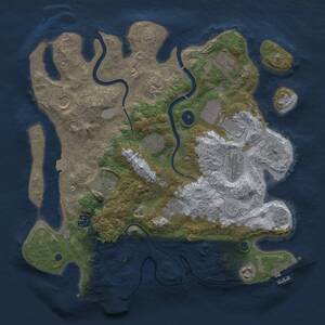 Thumbnail Rust Map: Procedural Map, Size: 3700, Seed: 680038259, 17 Monuments