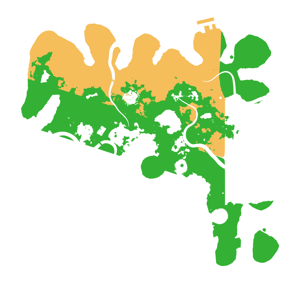 Biome Rust Map: Procedural Map, Size: 3500, Seed: 158116779