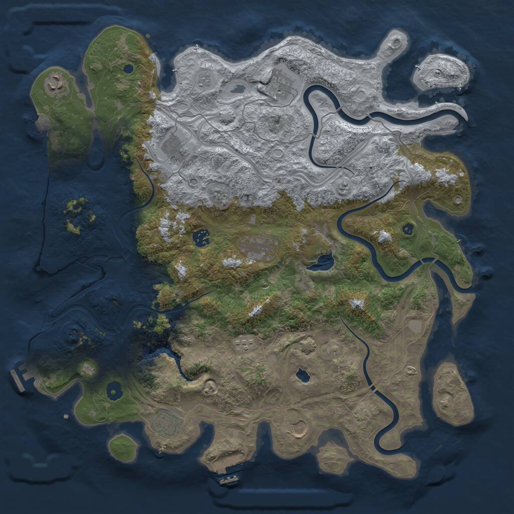 Rust Map: Procedural Map, Size: 4350, Seed: 30042026, 14 Monuments
