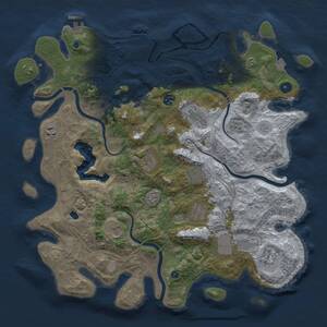 Thumbnail Rust Map: Procedural Map, Size: 4250, Seed: 500529689, 16 Monuments