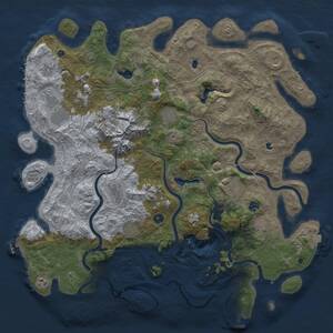 Thumbnail Rust Map: Procedural Map, Size: 5000, Seed: 319764231, 17 Monuments