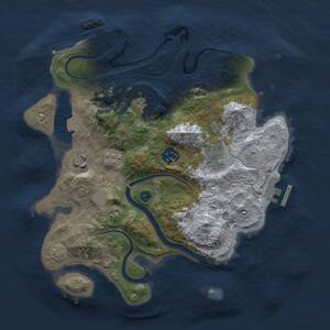 Thumbnail Rust Map: Procedural Map, Size: 3000, Seed: 1604869211, 10 Monuments