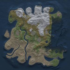 Thumbnail Rust Map: Procedural Map, Size: 3750, Seed: 90003838, 16 Monuments