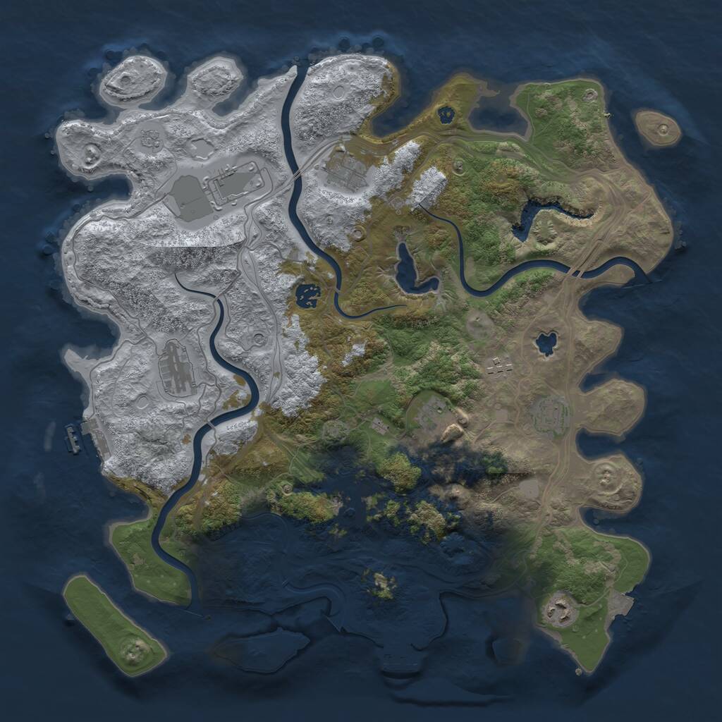 Rust Map: Procedural Map, Size: 4250, Seed: 300426, 15 Monuments