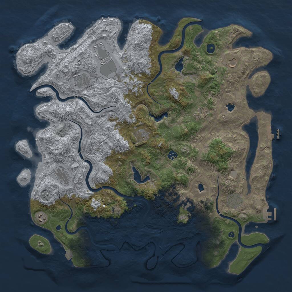 Rust Map: Procedural Map, Size: 4750, Seed: 482694414, 17 Monuments