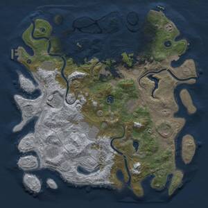 Thumbnail Rust Map: Procedural Map, Size: 4500, Seed: 1931902296, 17 Monuments