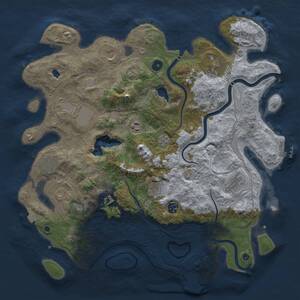 Thumbnail Rust Map: Procedural Map, Size: 4250, Seed: 276758836, 16 Monuments