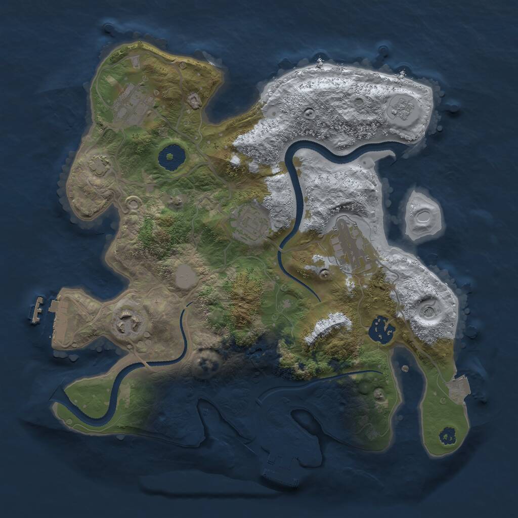 Rust Map: Procedural Map, Size: 3000, Seed: 551804071, 11 Monuments