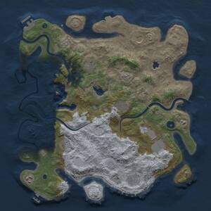 Thumbnail Rust Map: Procedural Map, Size: 4000, Seed: 1954860058, 15 Monuments