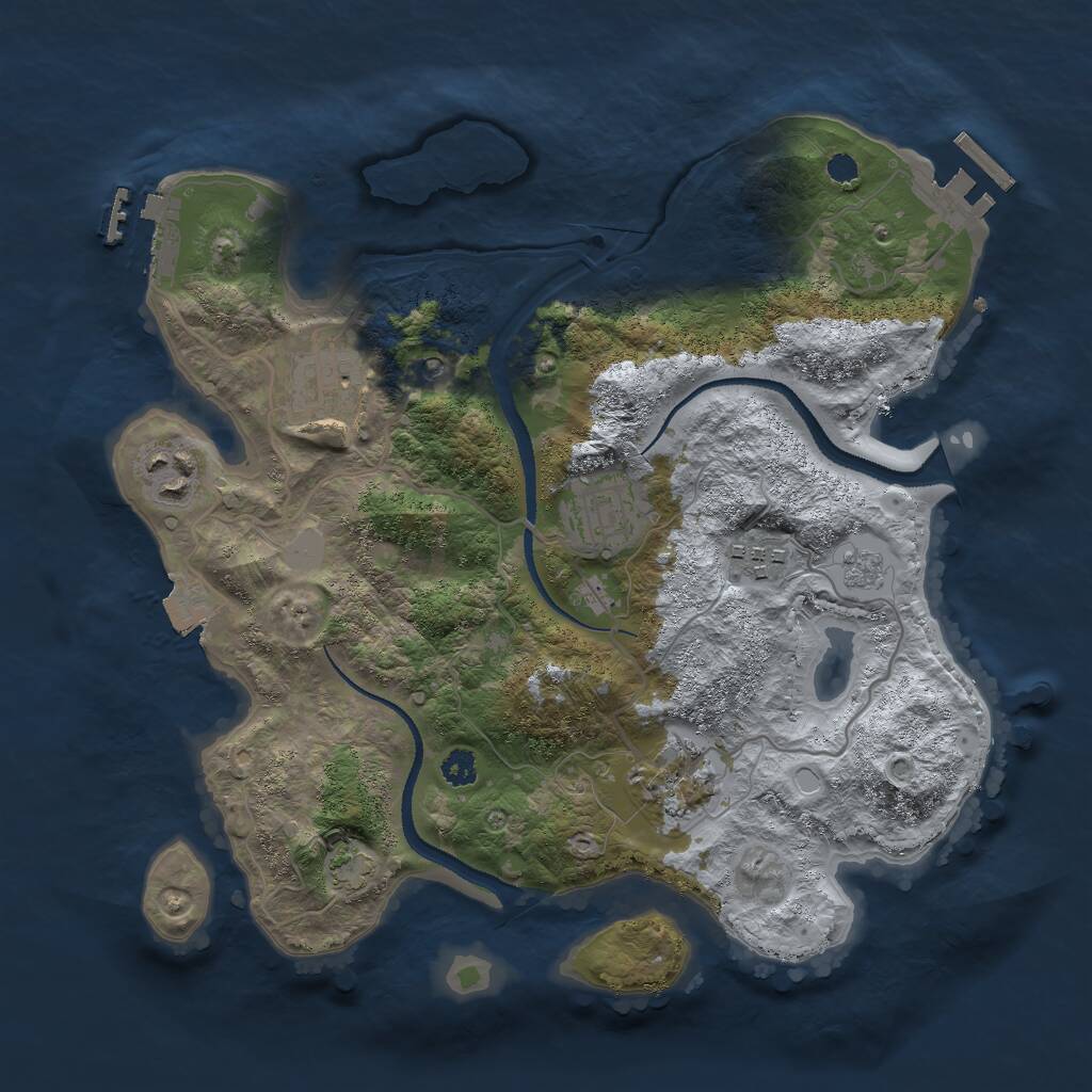 Rust Map: Procedural Map, Size: 3000, Seed: 272911914, 11 Monuments