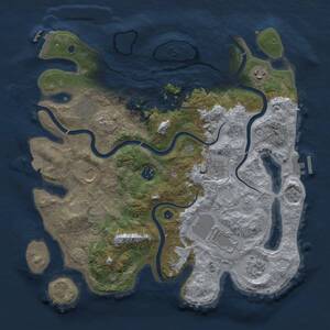 Thumbnail Rust Map: Procedural Map, Size: 3750, Seed: 463575255, 14 Monuments