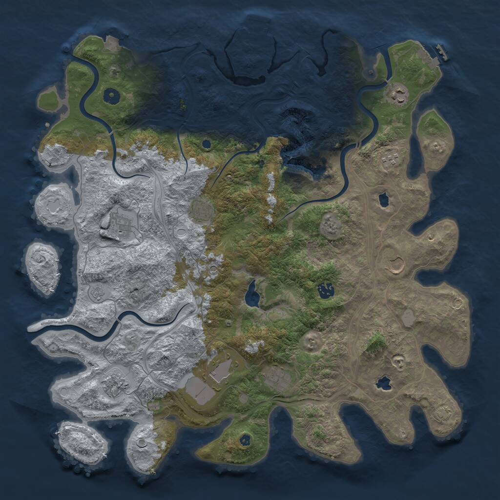 Rust Map: Procedural Map, Size: 4500, Seed: 526687692, 15 Monuments