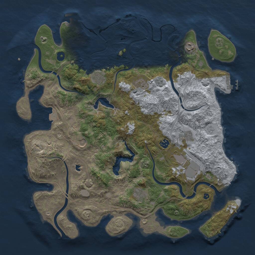 Rust Map: Procedural Map, Size: 4250, Seed: 1541825342, 15 Monuments