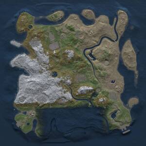 Thumbnail Rust Map: Procedural Map, Size: 4000, Seed: 822722419, 15 Monuments