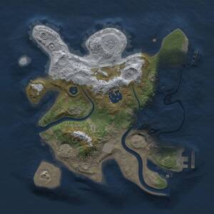Thumbnail Rust Map: Procedural Map, Size: 2500, Seed: 902472945, 7 Monuments
