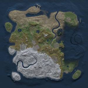 Thumbnail Rust Map: Procedural Map, Size: 3800, Seed: 30426, 15 Monuments