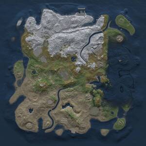 Thumbnail Rust Map: Procedural Map, Size: 4000, Seed: 529305624, 15 Monuments