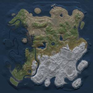 Thumbnail Rust Map: Procedural Map, Size: 4000, Seed: 480583250, 15 Monuments