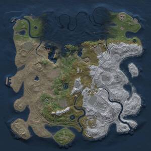 Thumbnail Rust Map: Procedural Map, Size: 4250, Seed: 1787683959, 17 Monuments