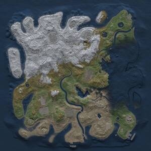 Thumbnail Rust Map: Procedural Map, Size: 4050, Seed: 1225600329, 15 Monuments