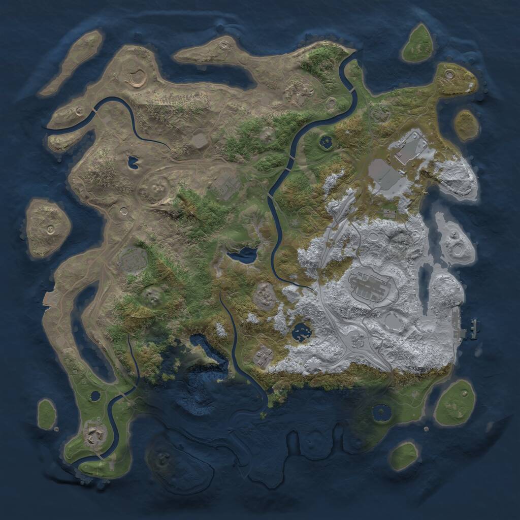 Rust Map: Procedural Map, Size: 4250, Seed: 21666426, 14 Monuments