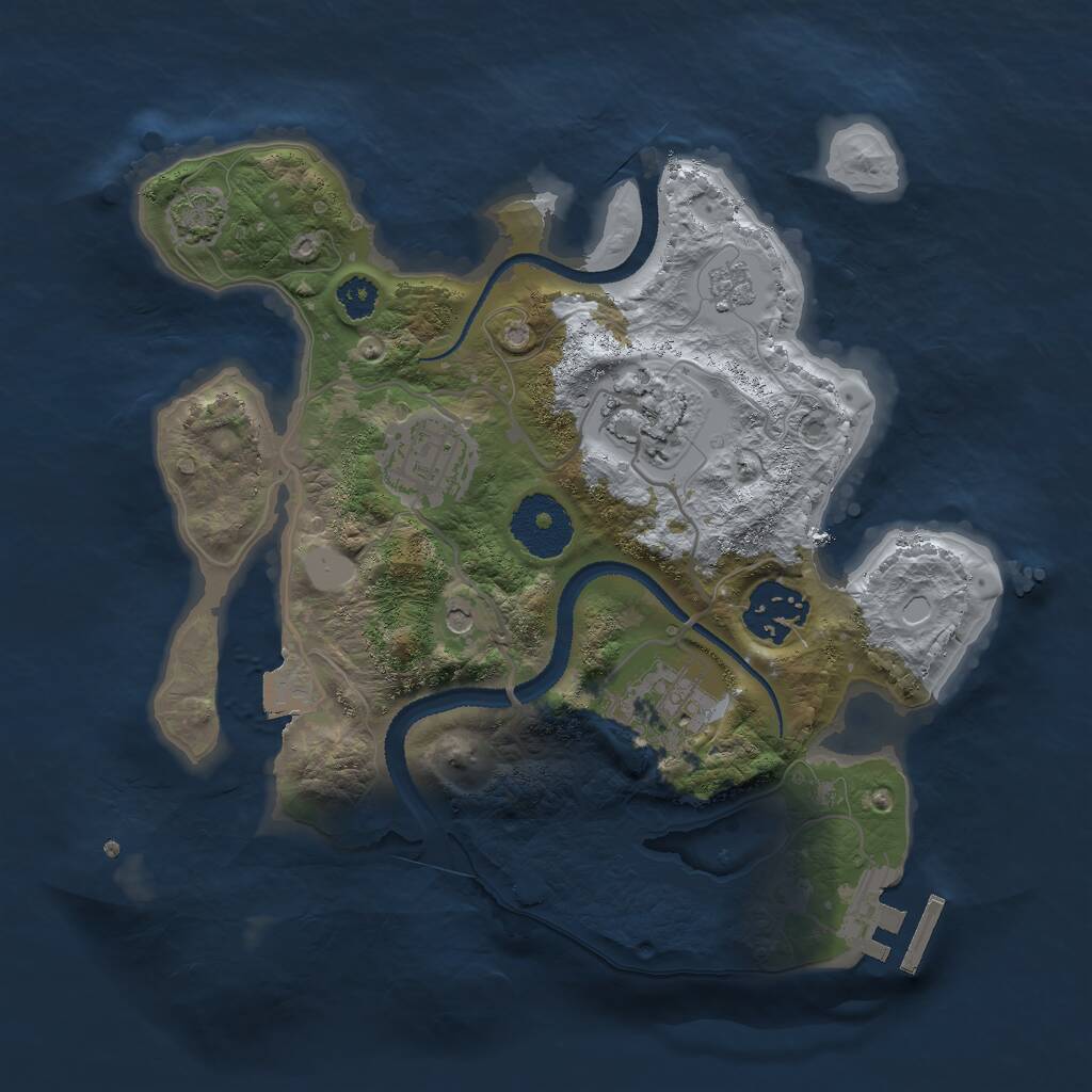 Rust Map: Procedural Map, Size: 2700, Seed: 505163735, 9 Monuments