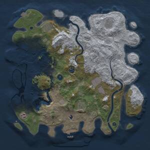 Thumbnail Rust Map: Procedural Map, Size: 4000, Seed: 1178190232, 15 Monuments