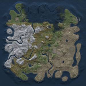 Thumbnail Rust Map: Procedural Map, Size: 4800, Seed: 593390740, 16 Monuments