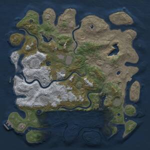 Thumbnail Rust Map: Procedural Map, Size: 4500, Seed: 509987957, 15 Monuments