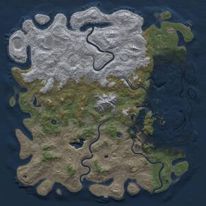 Thumbnail Rust Map: Procedural Map, Size: 6000, Seed: 1996310767, 17 Monuments