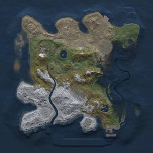 Thumbnail Rust Map: Procedural Map, Size: 3000, Seed: 227627565, 10 Monuments