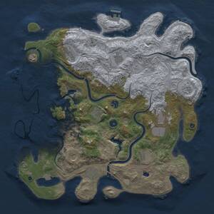 Thumbnail Rust Map: Procedural Map, Size: 4250, Seed: 1877968782, 17 Monuments