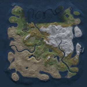 Thumbnail Rust Map: Procedural Map, Size: 4000, Seed: 1214583552, 14 Monuments