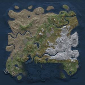 Thumbnail Rust Map: Procedural Map, Size: 4500, Seed: 526761542, 16 Monuments