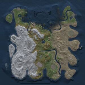 Thumbnail Rust Map: Procedural Map, Size: 3750, Seed: 1665162677, 15 Monuments