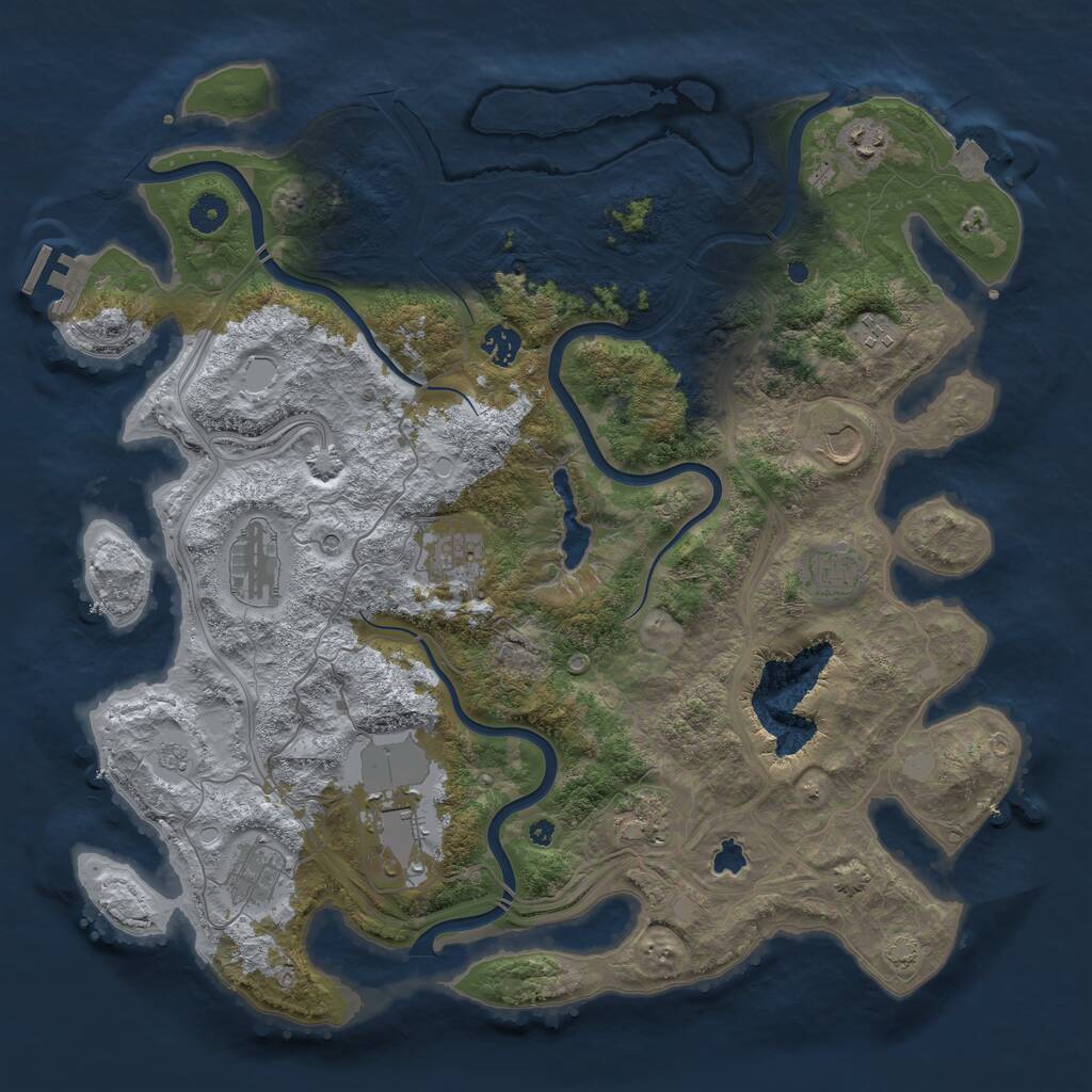 Rust Map: Procedural Map, Size: 4250, Seed: 97602591, 15 Monuments