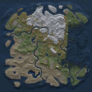 Thumbnail Rust Map: Procedural Map, Size: 4700, Seed: 490385538, 16 Monuments