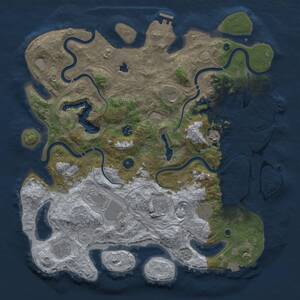 Thumbnail Rust Map: Procedural Map, Size: 4250, Seed: 1651738186, 15 Monuments