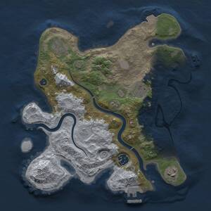 Thumbnail Rust Map: Procedural Map, Size: 3000, Seed: 188617544, 11 Monuments