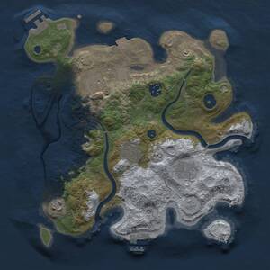 Thumbnail Rust Map: Procedural Map, Size: 3000, Seed: 1202078747, 12 Monuments