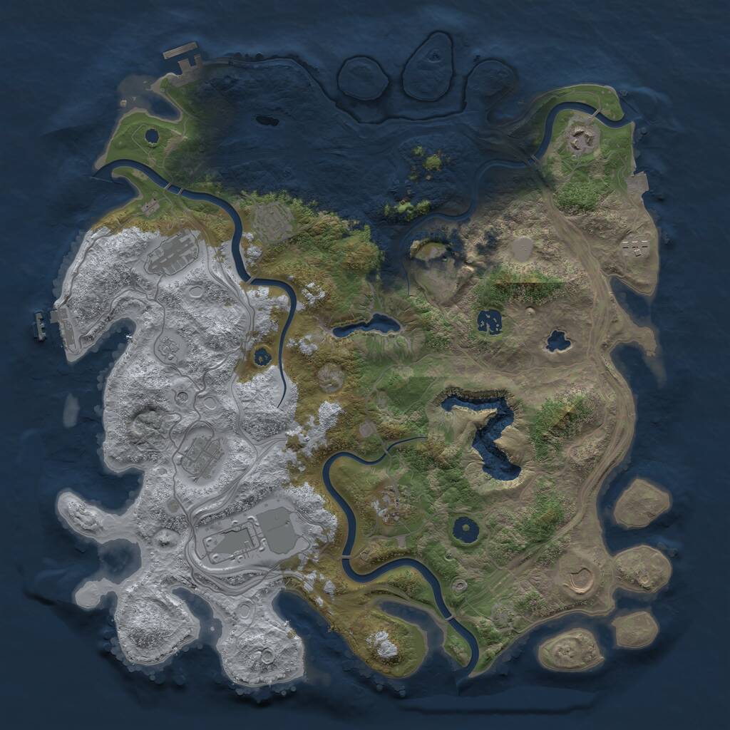 Rust Map: Procedural Map, Size: 4250, Seed: 1016989558, 16 Monuments