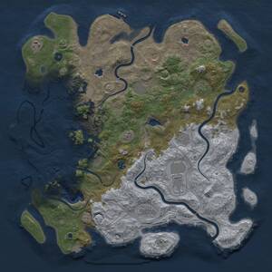 Thumbnail Rust Map: Procedural Map, Size: 4750, Seed: 32991285, 17 Monuments